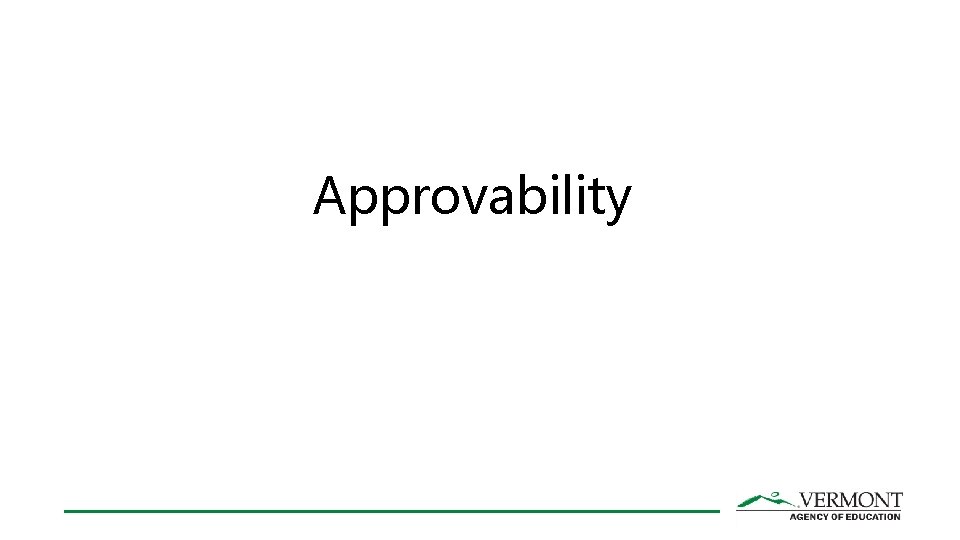 Approvability 