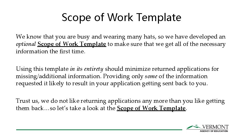 Scope of Work Template We know that you are busy and wearing many hats,