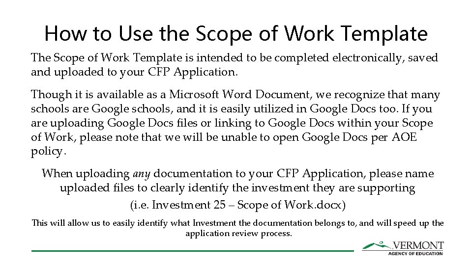 How to Use the Scope of Work Template The Scope of Work Template is