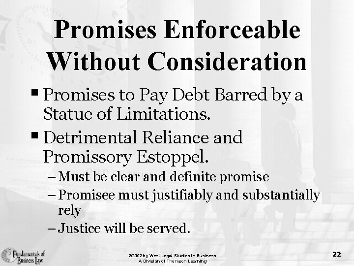 Promises Enforceable Without Consideration § Promises to Pay Debt Barred by a Statue of