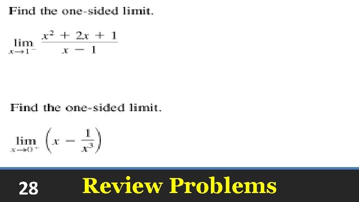 28 Review Problems 