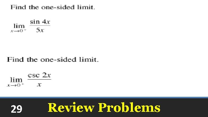 29 Review Problems 