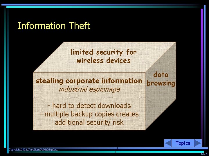 Information Theft limited security for wireless devices data stealing corporate information browsing industrial espionage