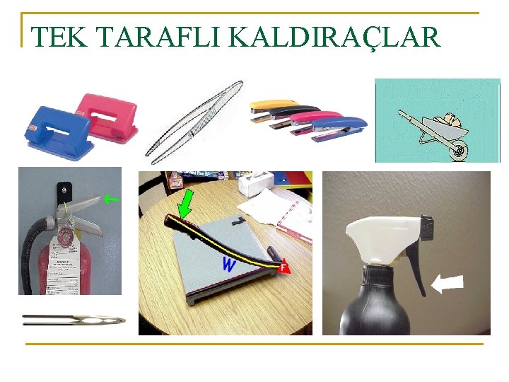 TEK TARAFLI KALDIRAÇLAR 