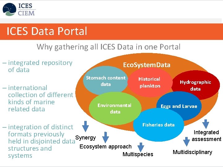 ICES Data Portal Why gathering all ICES Data in one Portal – integrated repository