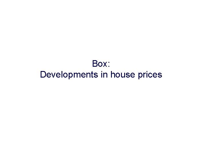 Box: Developments in house prices 