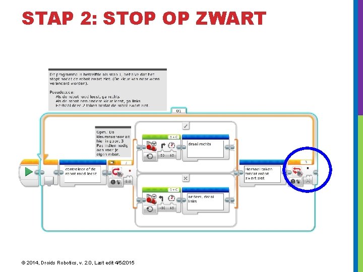 STAP 2: STOP OP ZWART © 2014, Droids Robotics, v. 2. 0, Last edit