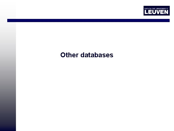 Other databases 