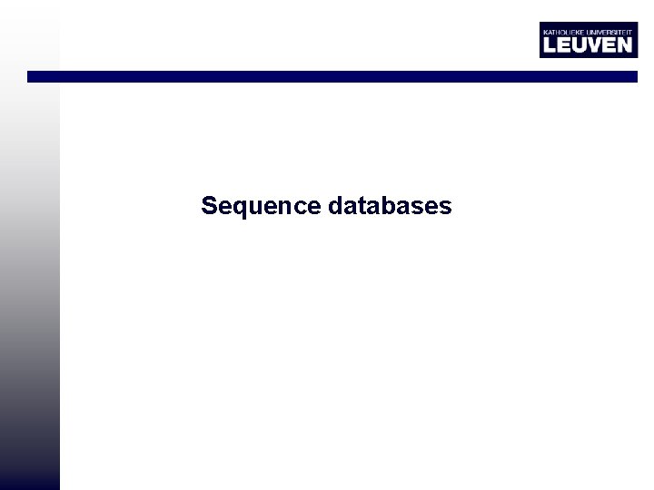 Sequence databases 