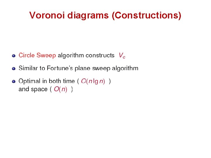 Voronoi diagrams (Constructions) 