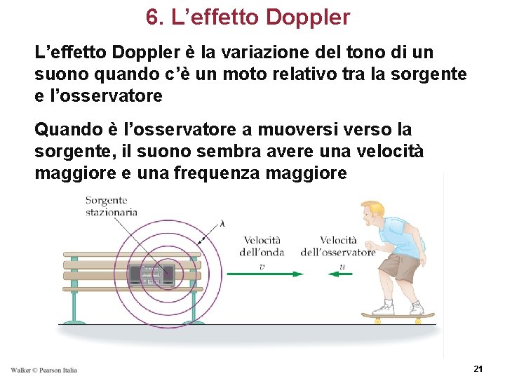 6. L’effetto Doppler è la variazione del tono di un suono quando c’è un