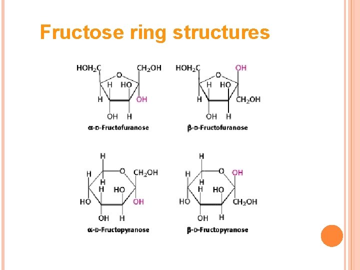 Fructose ring structures 