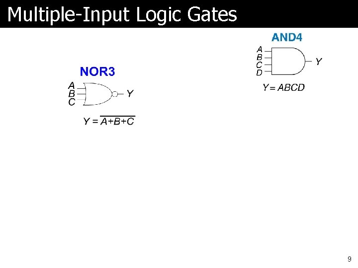 Multiple-Input Logic Gates 9 