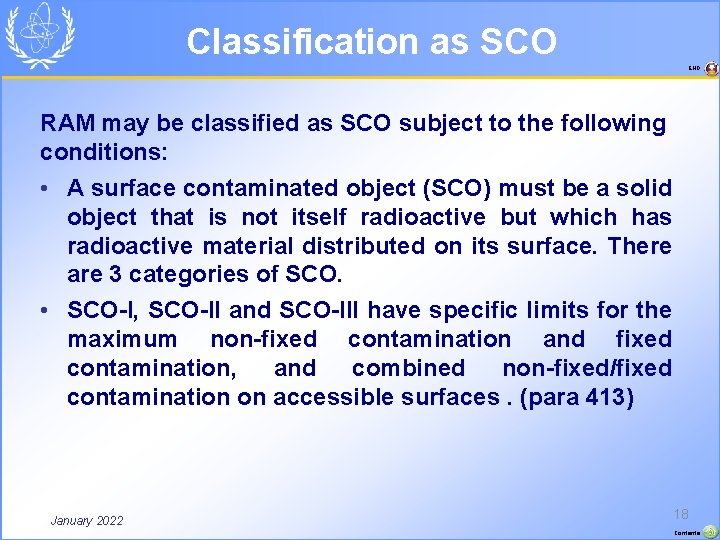 Classification as SCO END RAM may be classified as SCO subject to the following