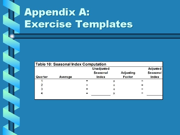 Appendix A: Exercise Templates 