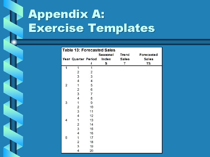 Appendix A: Exercise Templates 