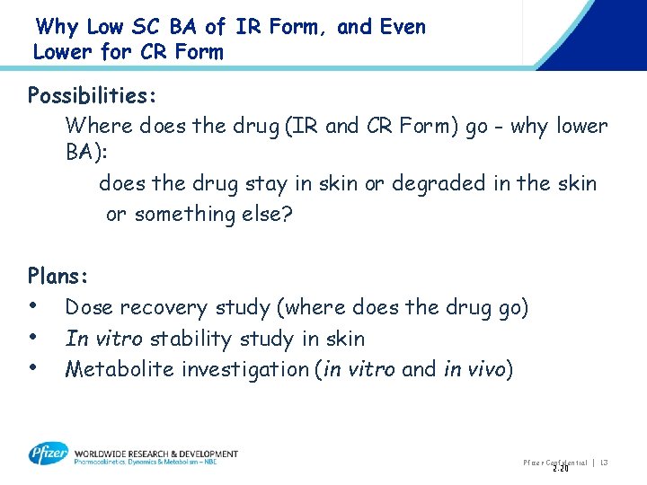 Why Low SC BA of IR Form, and Even Lower for CR Form Possibilities: