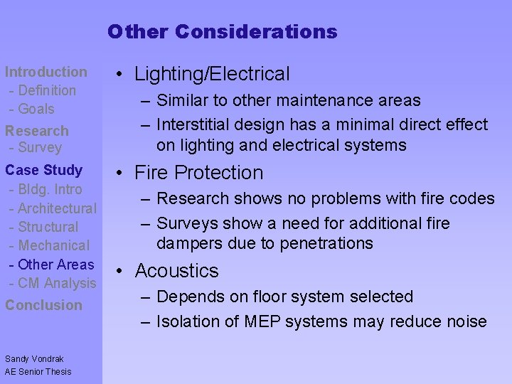 Other Considerations Introduction - Definition - Goals Controversy - Goals Research - Survey Case