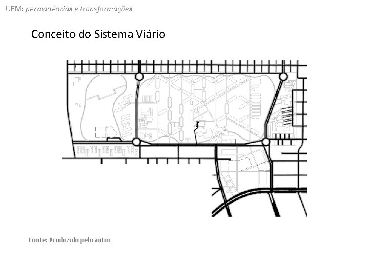 UEM: permanências e transformações Conceito do Sistema Viário Fonte: Produzido pelo autor. 