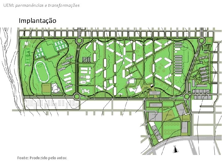 UEM: permanências e transformações Implantação Fonte: Produzido pelo autor. 