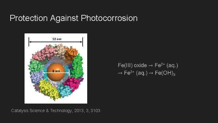 Protection Against Photocorrosion Catalysis Science & Technology, 2013, 3, 3103 