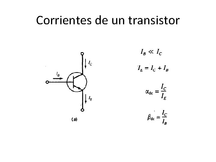 Corrientes de un transistor 