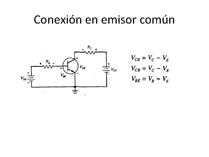 Conexión en emisor común 