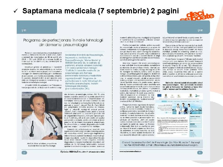 ü Saptamana medicala (7 septembrie) 2 pagini 9/6/2021 12 