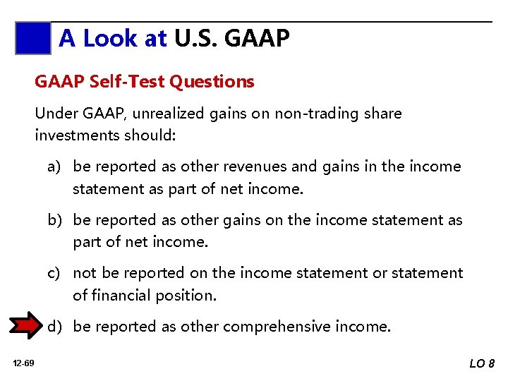 A Look A at. Look U. S. GAAP at IFRS GAAP Self-Test Questions Under