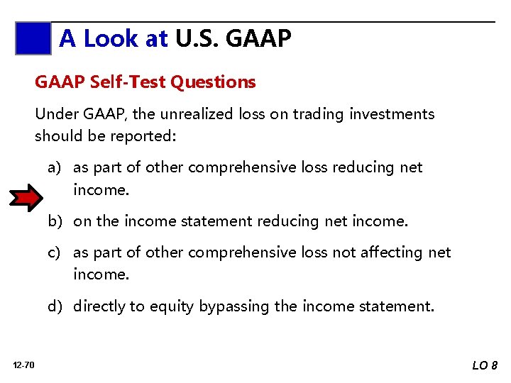 A Look A at. Look U. S. GAAP at IFRS GAAP Self-Test Questions Under