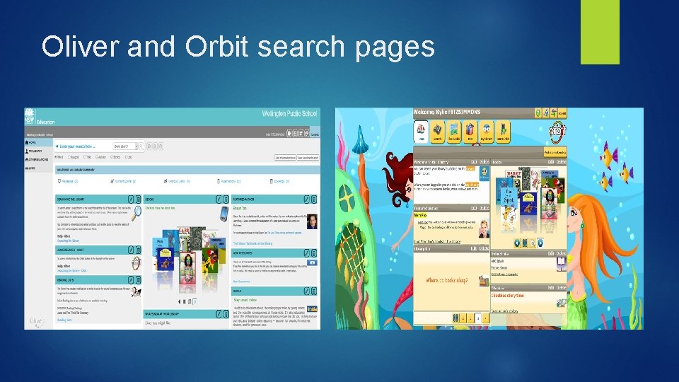 Oliver and Orbit search pages 