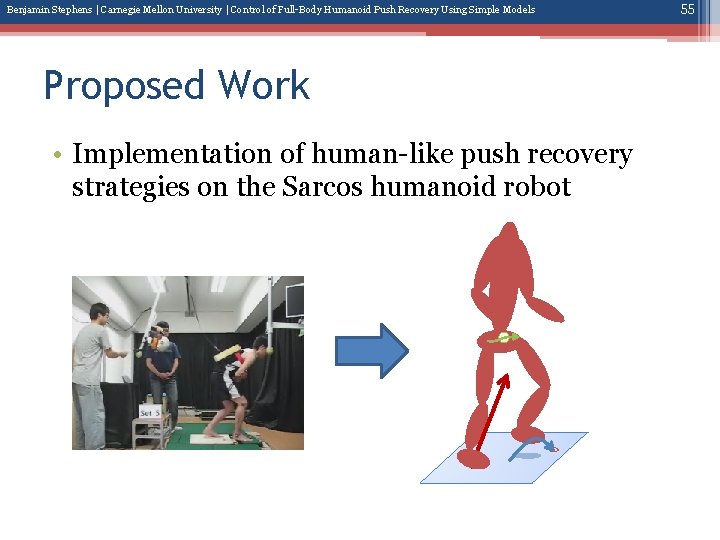 Benjamin Stephens | Carnegie Mellon University | Control of Full-Body Humanoid Push Recovery Using