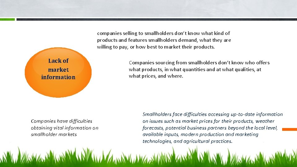 companies selling to smallholders don’t know what kind of products and features smallholders demand,