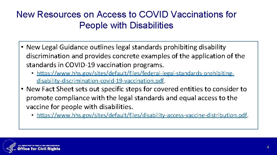 New Resources on Access to COVID Vaccinations for People with Disabilities • New Legal
