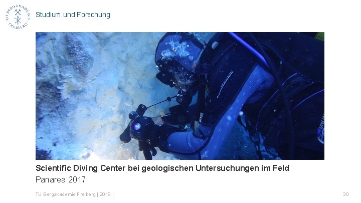 Studium und Forschung Scientific Diving Center bei geologischen Untersuchungen im Feld Panarea 2017 TU