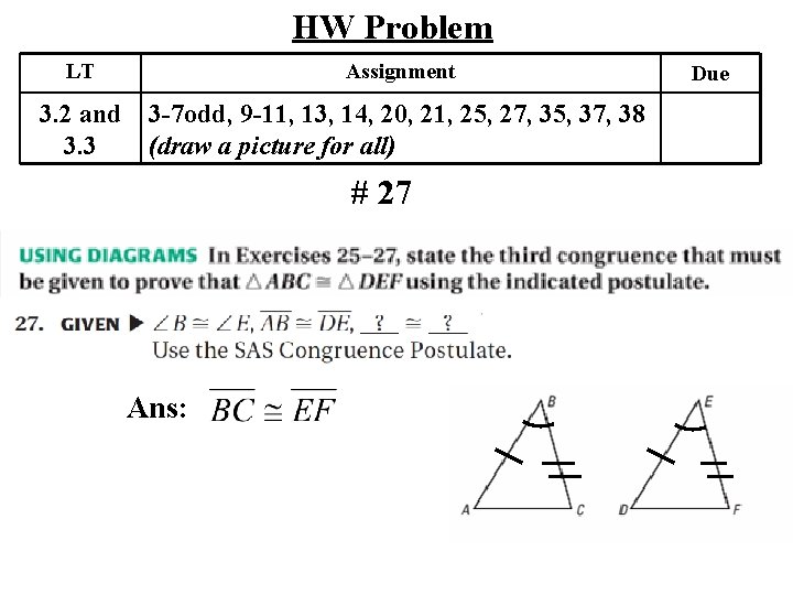 HW Problem LT Assignment 3. 2 and 3. 3 3 -7 odd, 9 -11,