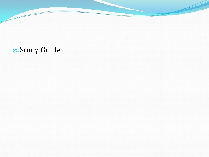  Study Guide 