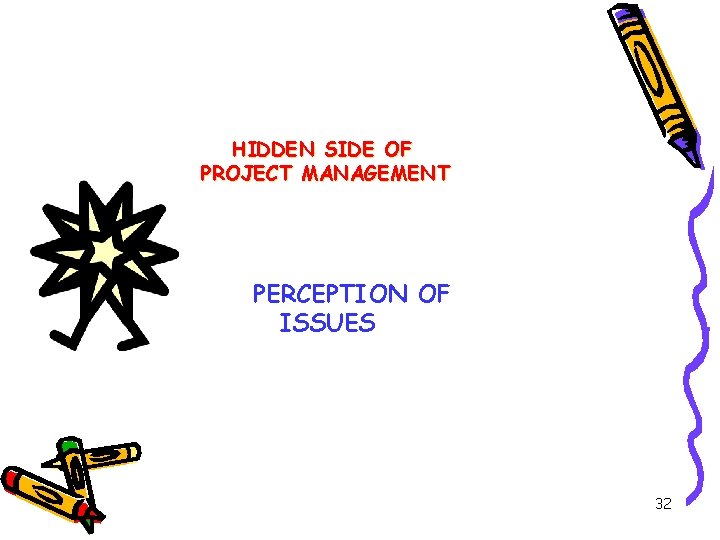 HIDDEN SIDE OF PROJECT MANAGEMENT PERCEPTION OF ISSUES 32 