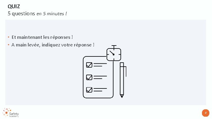 QUIZ 5 questions en 5 minutes ! • Et maintenant les réponses ! •