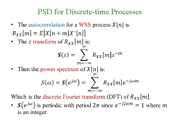 PSD for Discrete-time Processes • 