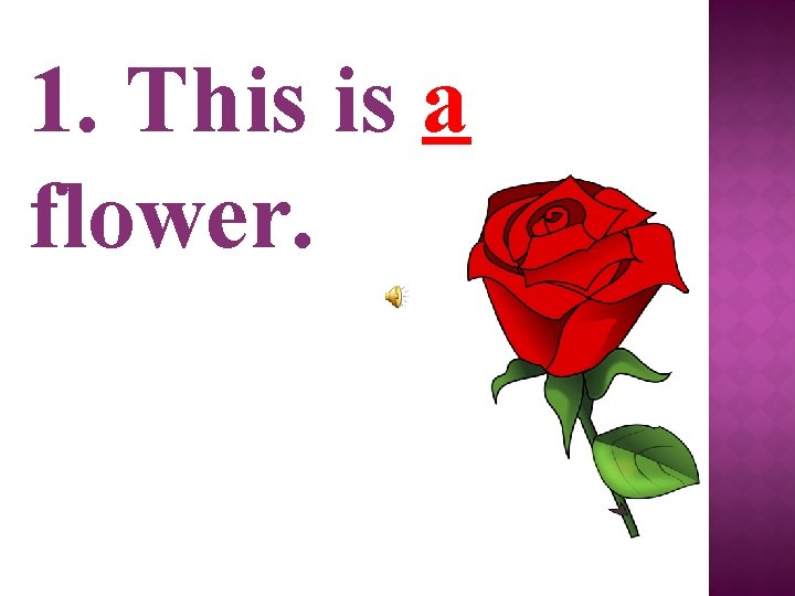 1. This is a flower. 