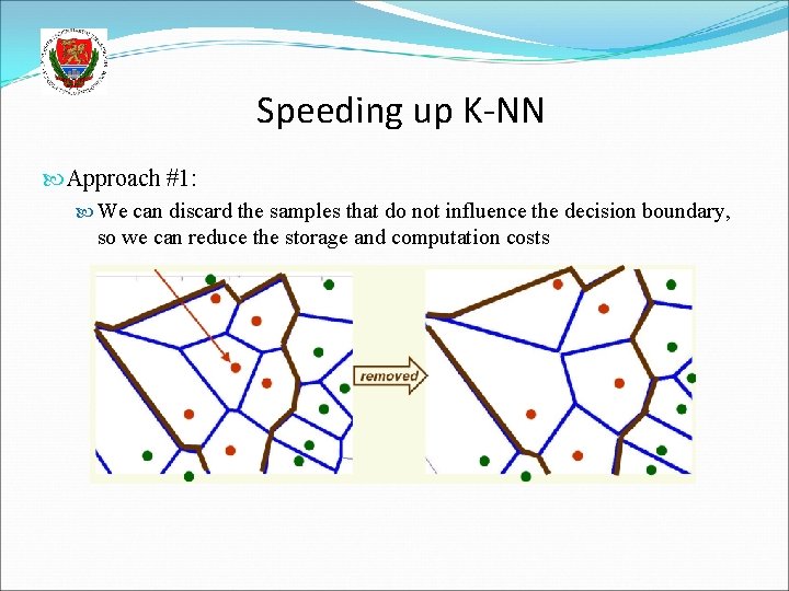 Speeding up K-NN Approach #1: We can discard the samples that do not influence