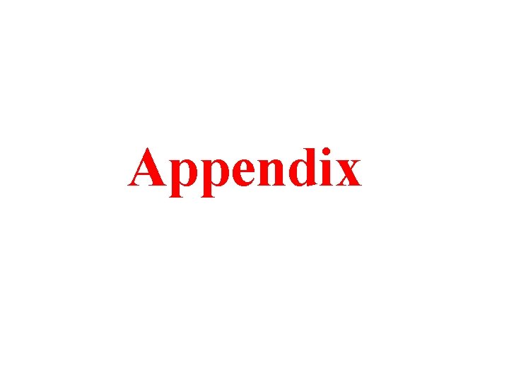 Appendix 