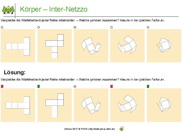 Körper – Inter-Netzzo Lösung: Oktober 2017 © PIKAS (http: //www. pikas. dzlm. de) 