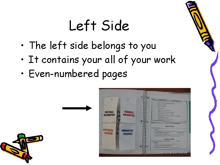 Left Side • The left side belongs to you • It contains your all