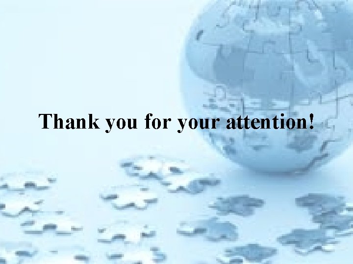 Thank you for your attention! 