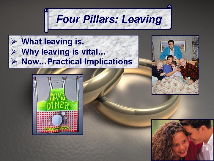 Four Pillars: Leaving Ø What leaving is. Ø Why leaving is vital… Ø Now…Practical