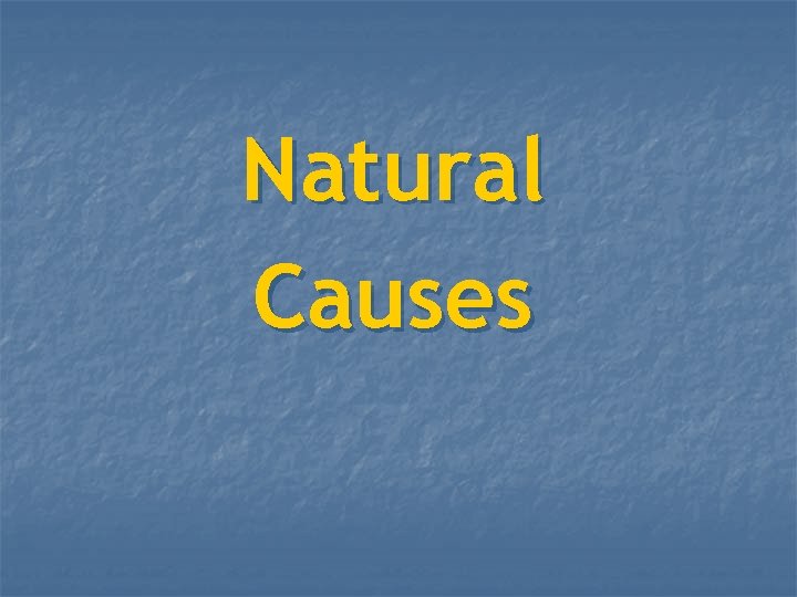 Natural Causes 