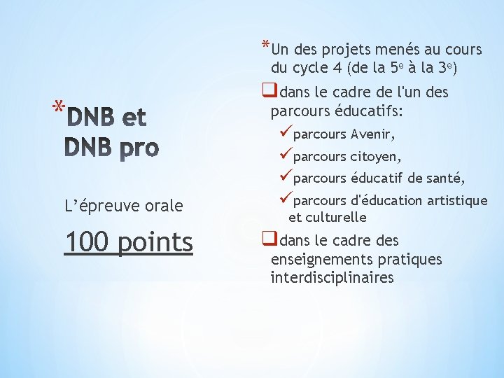 *Un des projets menés au cours du cycle 4 (de la 5 e à