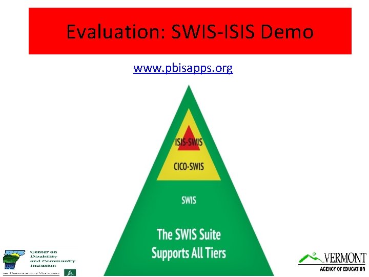 Evaluation: SWIS-ISIS Demo www. pbisapps. org 